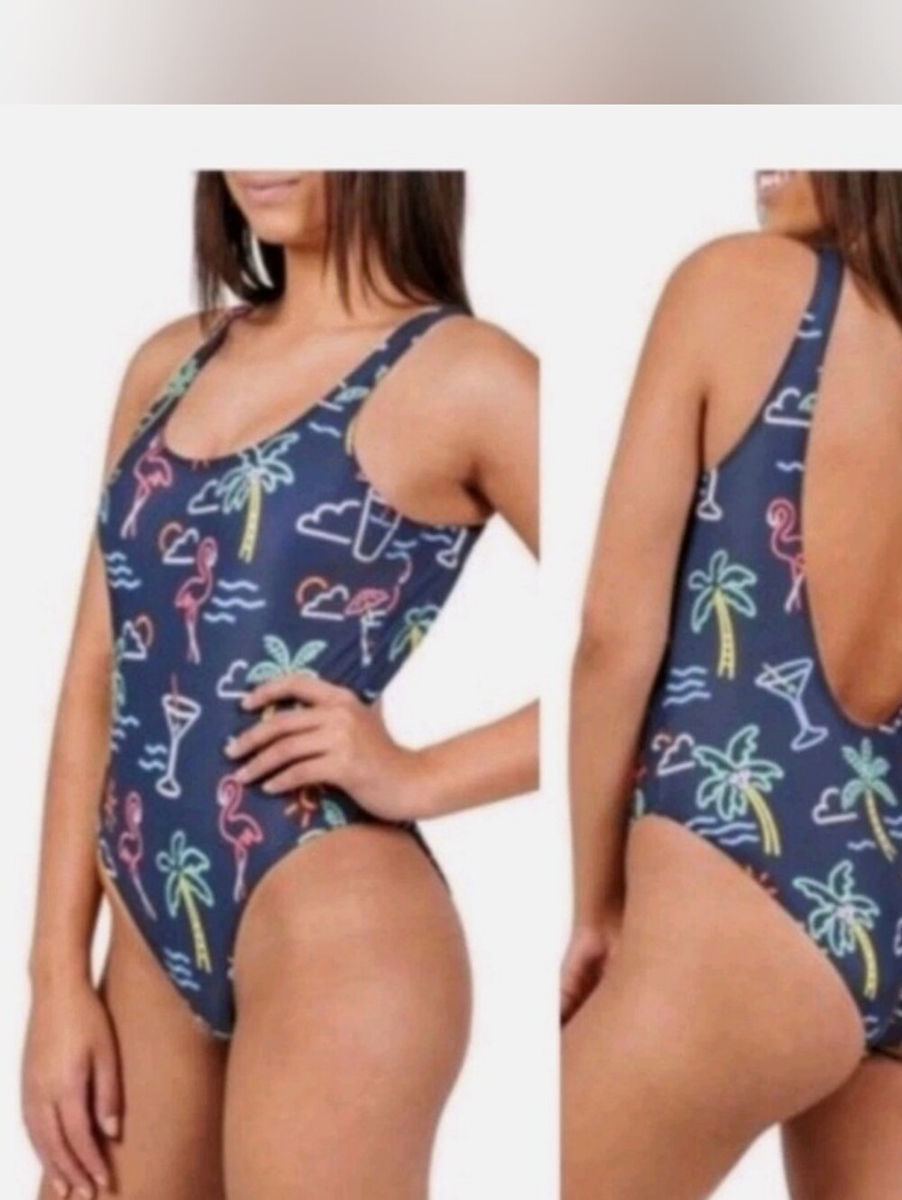 NWT Womens Chubbies The Electric One Piece Swimsuit Size XL